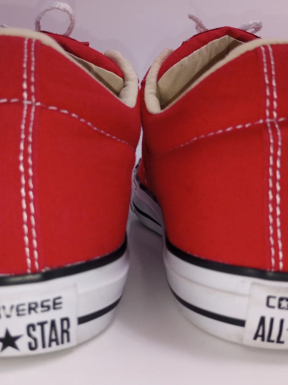 Converse Red Low Top Sneakers with White Accents